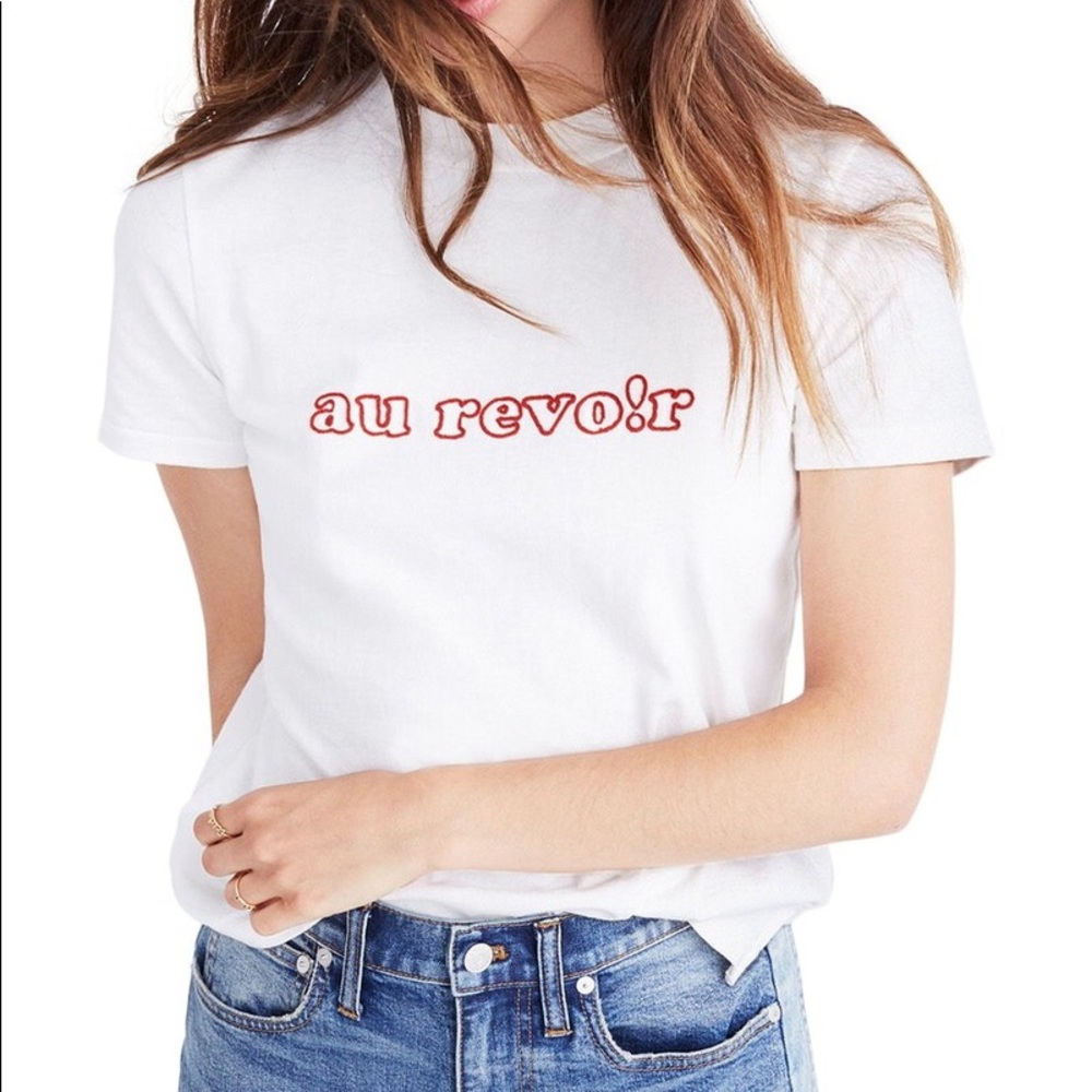 Madewell “Au Revoir” tee (size medium)